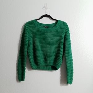 Green Long Sleeve Knit Sweater